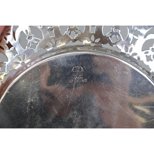 17 - Hallmarked silver pierced dish - Approx weight: 132g