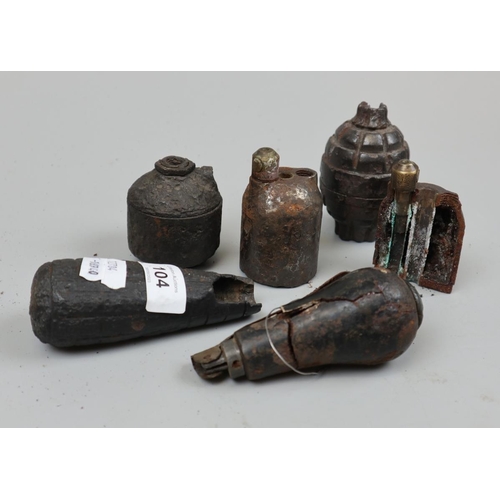 104 - Collection of grenades - deactivated