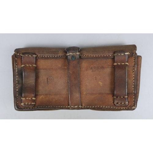 126 - Swiss army leather ammo pouch