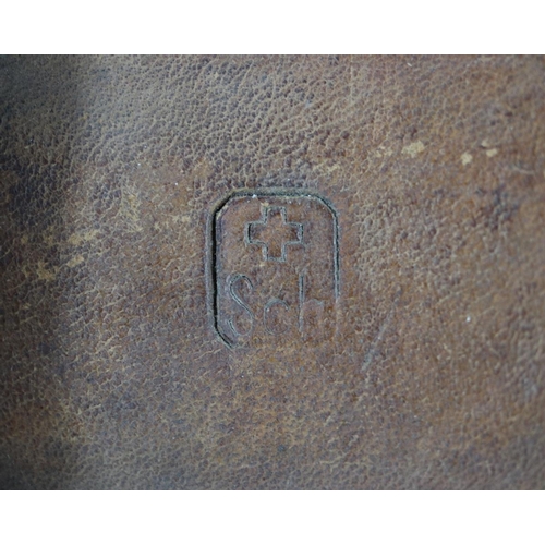 126 - Swiss army leather ammo pouch