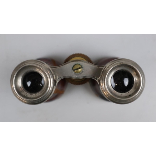 135 - Antique Le Jockey Club Paris binoculars and original case circa 1900 together with a set of opera gl... 