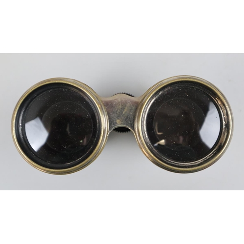 135 - Antique Le Jockey Club Paris binoculars and original case circa 1900 together with a set of opera gl... 