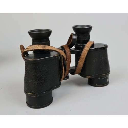 136 - Military issue binoculars and compass