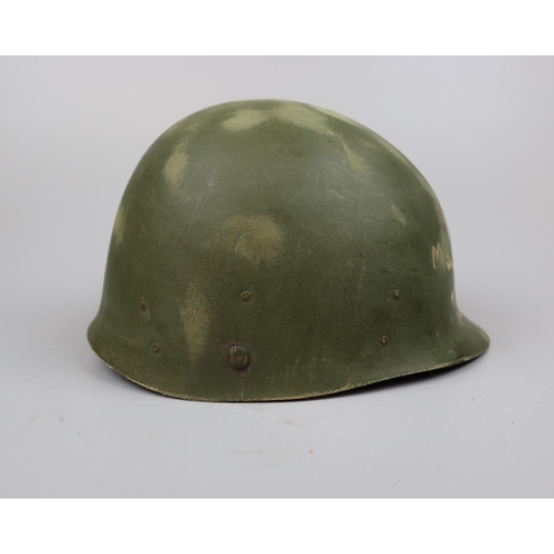141 - Vietnam M1 helmet line MIV special recon forces. Name A. M. Stay 58183 10/TS