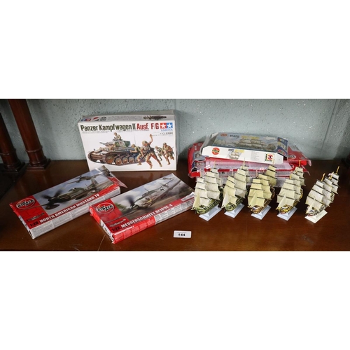 144 - Quantity of Airfix kits etc.