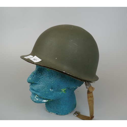 167 - 1953 American issue military helmet