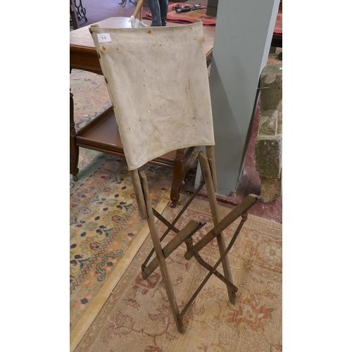 170 - Vintage RAF folding chair (distressed) - F/O G. L.  Miller 54056