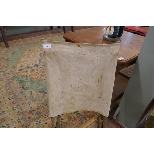 170 - Vintage RAF folding chair (distressed) - F/O G. L.  Miller 54056