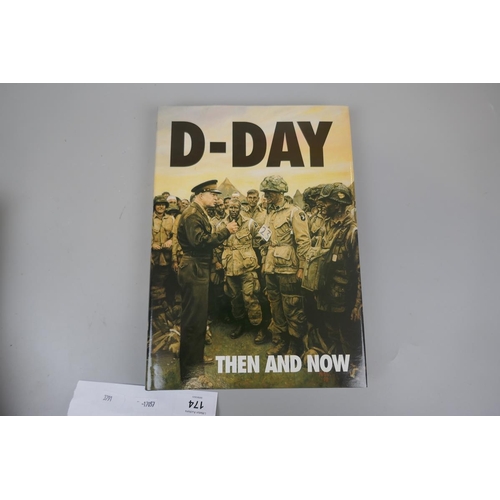 174 - 2 cased books D-Day Then and Now by Winston Ramsey