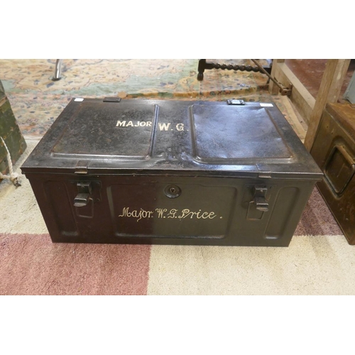 177 - WW2 ammo box marked Major W.G. Price