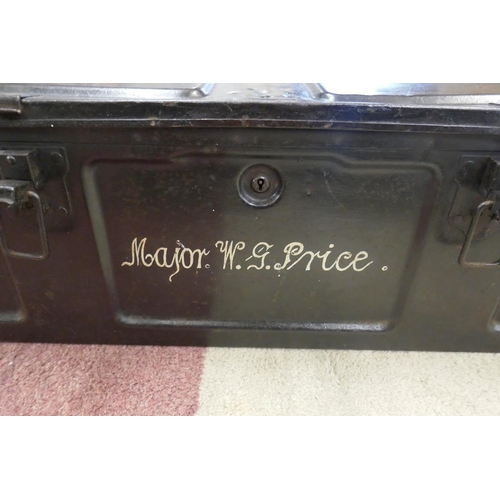 177 - WW2 ammo box marked Major W.G. Price