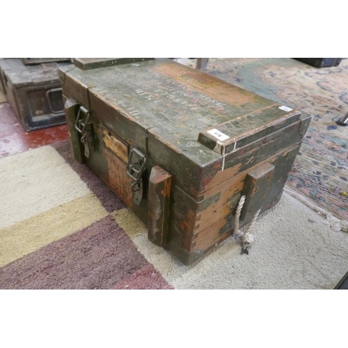 178 - Post WW2 wooden mine detectors kit box