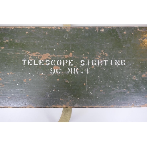 180 - Telescope sighting No9 Mark II 1918 in original box with lenses and clamps