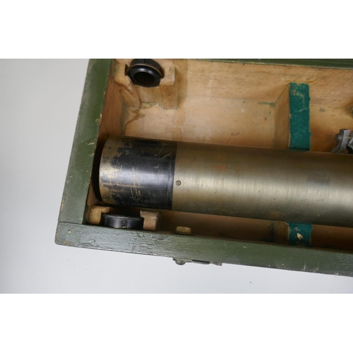 180 - Telescope sighting No9 Mark II 1918 in original box with lenses and clamps