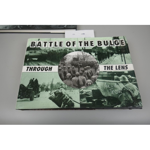 181 - Through the Lens books - Dam Busters, Battle of the Bulge, The Ploesti Raid