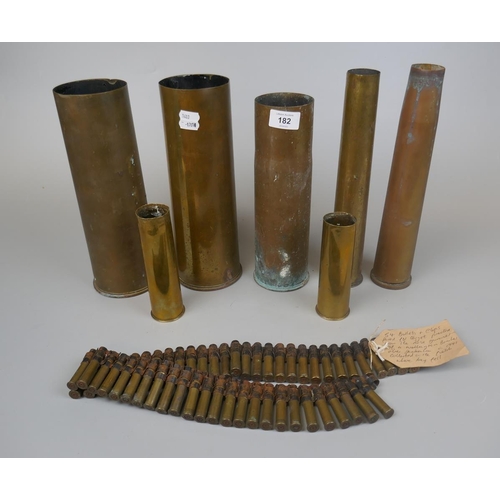 182 - Collection of WW2 shells and cartridges