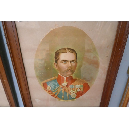 187 - 2 framed prints of Lord Kitchener and Lord Roberts