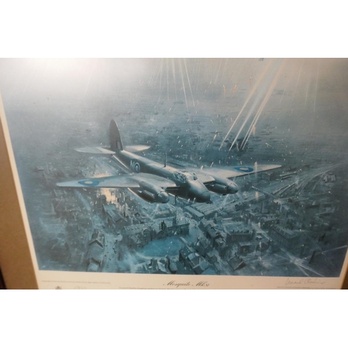 188 - Signed L/E print by Terrance Cuneo - Mosquito Mk VI dropping markers on Gestapo headquarters 