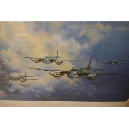 192 - Signed L/E print by Frank Wootton - Mosquito published to mark the 50th anniversary of the maiden fl... 