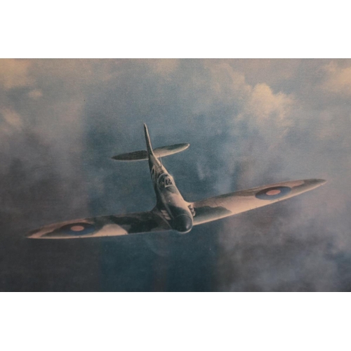 210 - 3 military aircraft prints - Spitfires