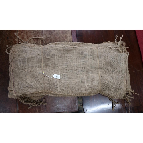 214 - 30 original army hessian sandbags