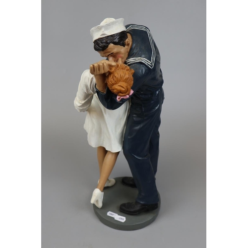 215 - Figurine based on V-J Day in Times Square as photographed by Alfred Eisenstaedt that portrays a U.S.... 