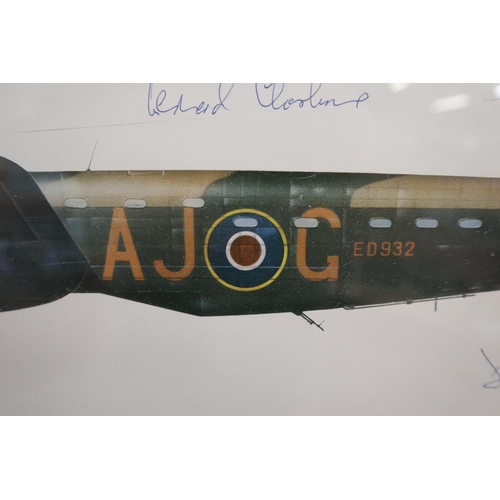 231 - Signed print - The Dam Busters wartime survivors of 617 squadron - Many of the Dam Busters signature... 