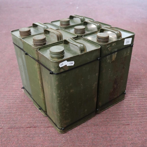 233 - 6 Ex military petrol cans