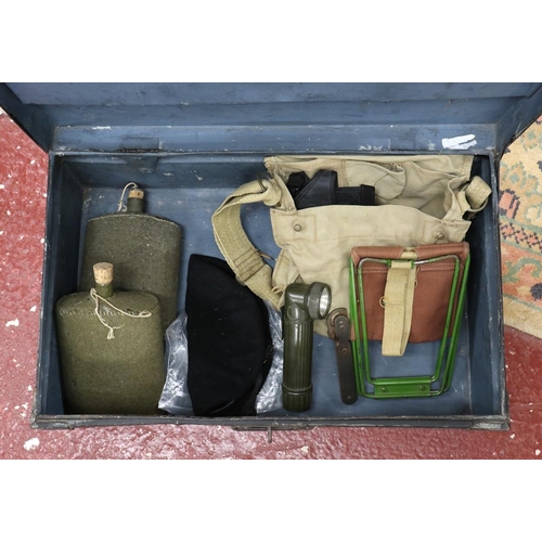 245 - Captain Reginal Arthur Adam Royal Army Service corps Metal kit box with contents