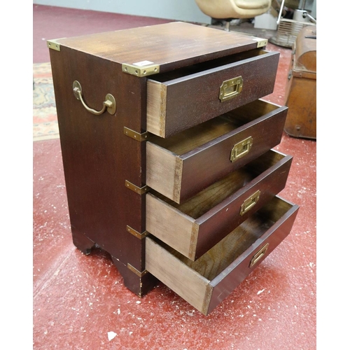 247 - Campaign chest of 4 drawers