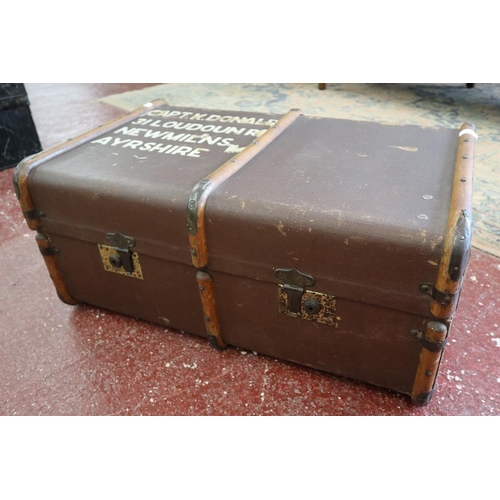 299 - Captain T.K. Donald wooden bound trunk