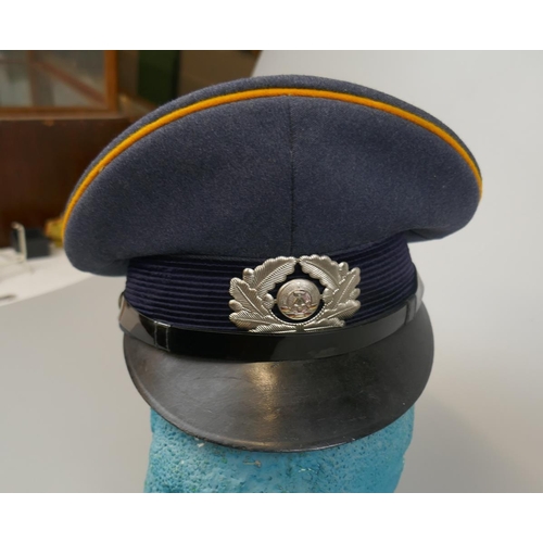 300 - 2 East German officers caps