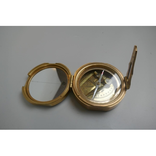 307 - Natural signed compass marked Stanley London