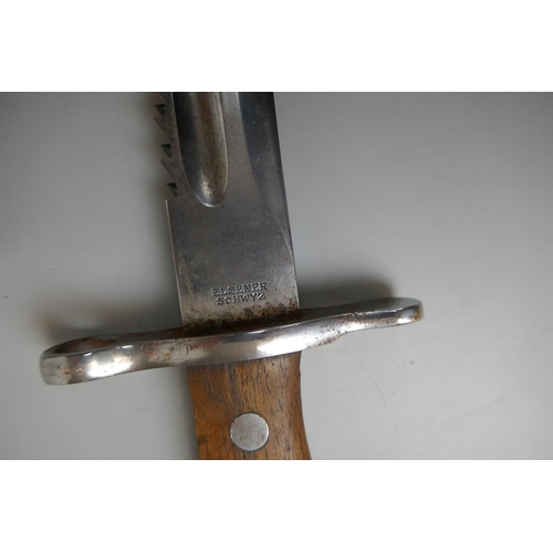 328 - Swiss army saw back bayonet