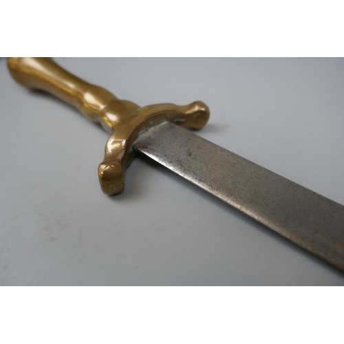 335 - Robinson and Dudley style short sword with brass handle