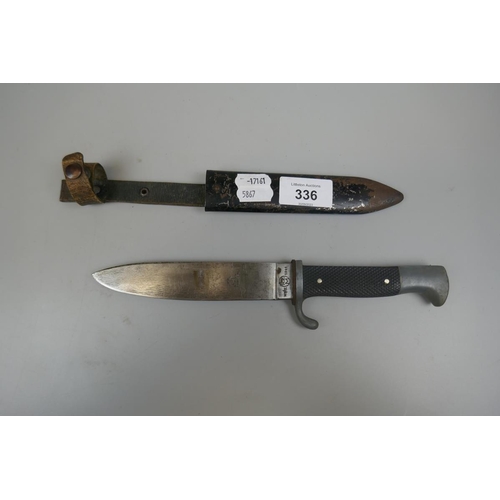 336 - 1942 Hitler Youth dagger in sheath by Solingen and Co.