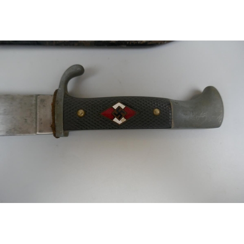 336 - 1942 Hitler Youth dagger in sheath by Solingen and Co.