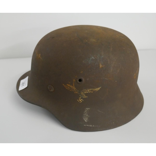 351 - WW2 Luftwaffe helmet with decal