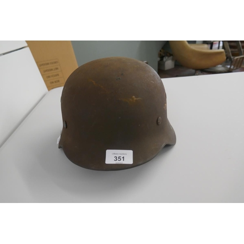 351 - WW2 Luftwaffe helmet with decal