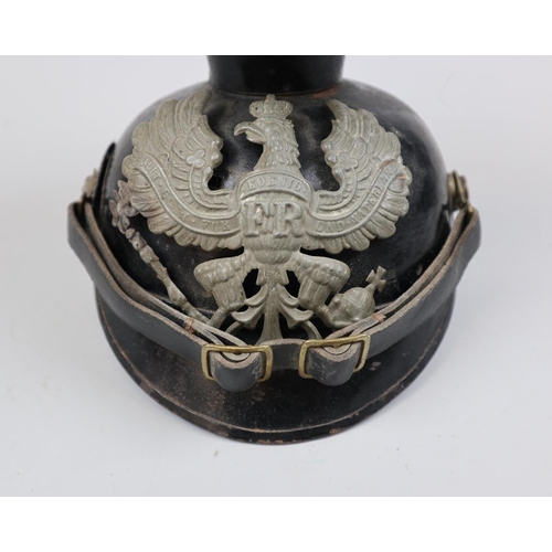 352 - German Prussian Imperial Ersatz Uhlan Chapka, German Pickelhaube Helmet