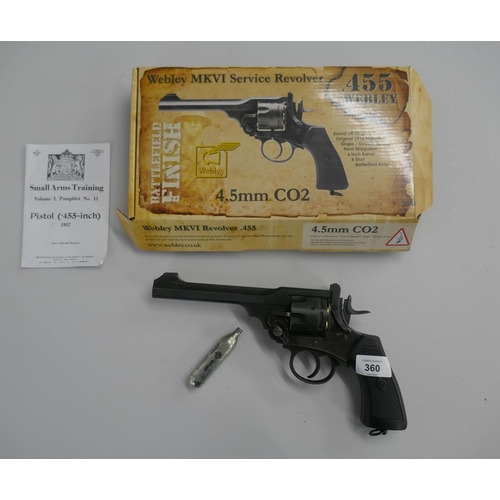 360 - Webley Service revolver Co2 air pistol