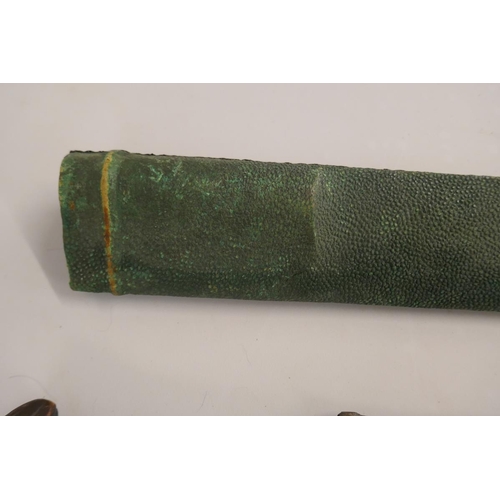 364 - Afghan khyber sword with Shagreen scabbard