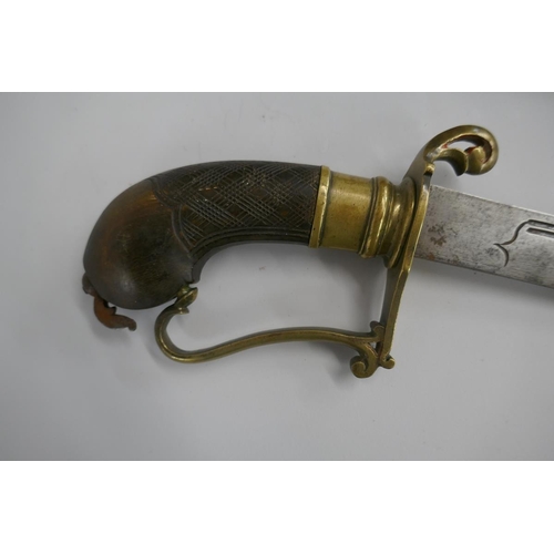 368 - Curved sword in sheath possibly Ottoman Empire