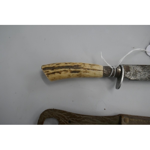 383 - 2 German antler handled knives