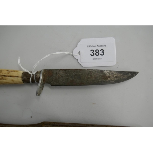 383 - 2 German antler handled knives