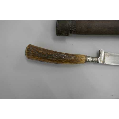 383 - 2 German antler handled knives