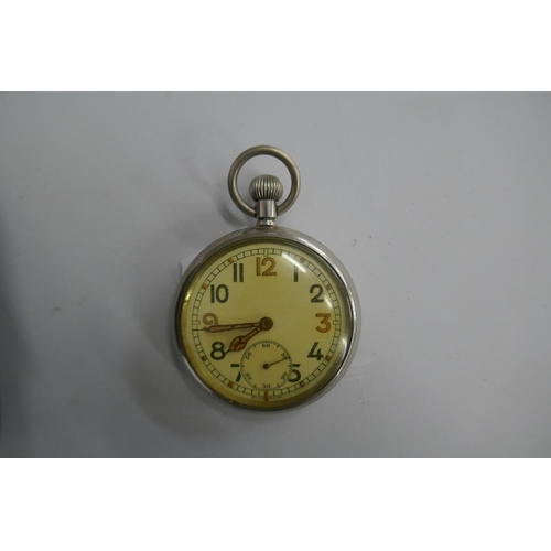 391 - Military issue pocket watch and whistle