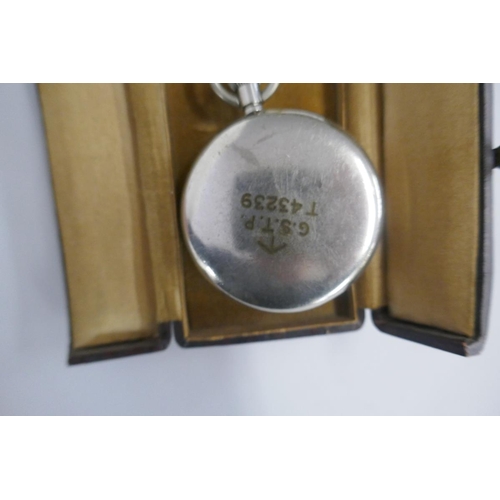 391 - Military issue pocket watch and whistle