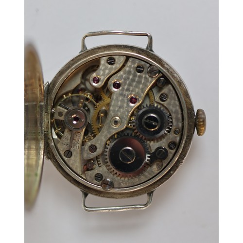 264 - 2 hallmarked silver WW1 trench watches