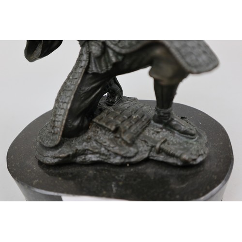 271 - Samurai archer bronze sculpture by Kamiko